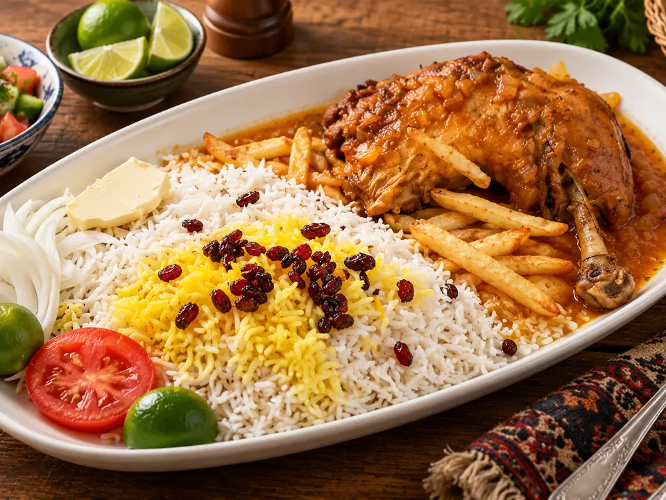 چلو جوجه کباب