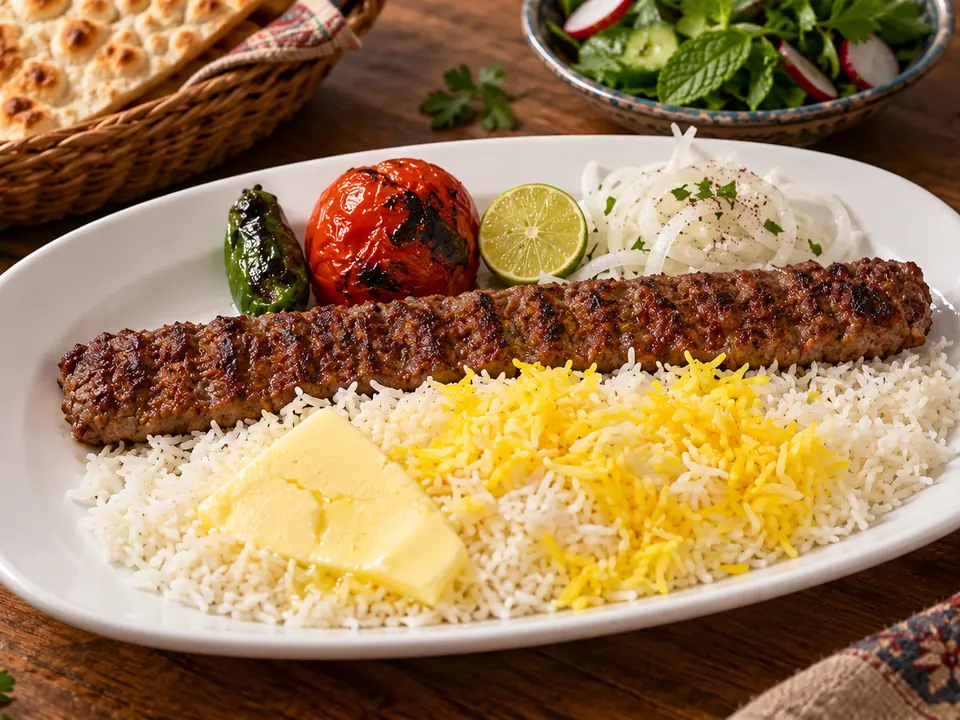 چلوکباب کوبیده
